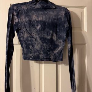 Lululemon align Tie-Dye Long Sleeve high neck Crop Top
